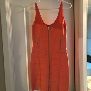Bebe tangerine bandage dress